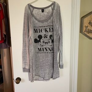 Grey Torrid Mickey Mouse sweatshirt tunic